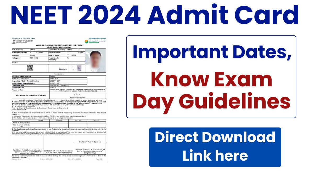 NEET 2024 Admit Card Released