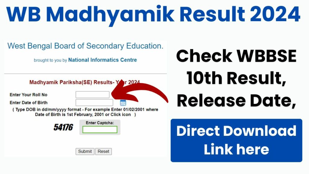 WB Madhyamik Result 2024, WBBSE 10th Result Released, Live Link