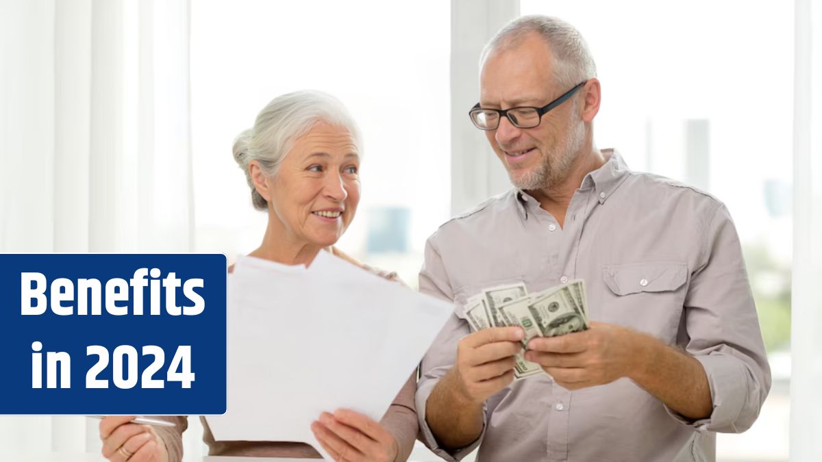 Family, savings, age and people concept - smiling senior couple with papers, money and calculator at home.