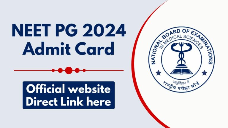 Neet Pg Admit Card Released Check Exam Details Direct Download Natboard Edu In