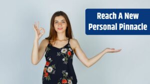 Portrait of young woman showing ok gesture, spreading palm.