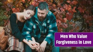 Attractive couple having a romantic moment together dressing in traditional rural style sitting close.